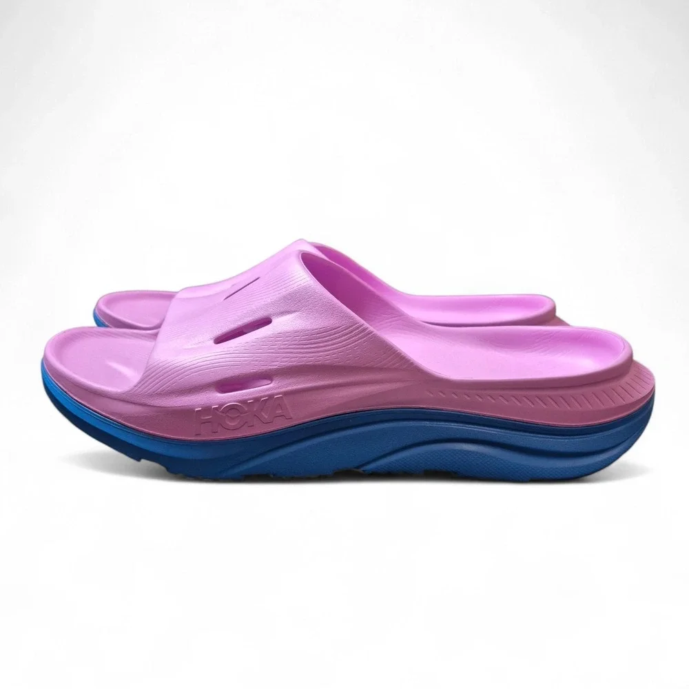 HOKA One One Mens US 14 Ora Recovery Slide 3 Cyclamen Coastal Sky NWT‎